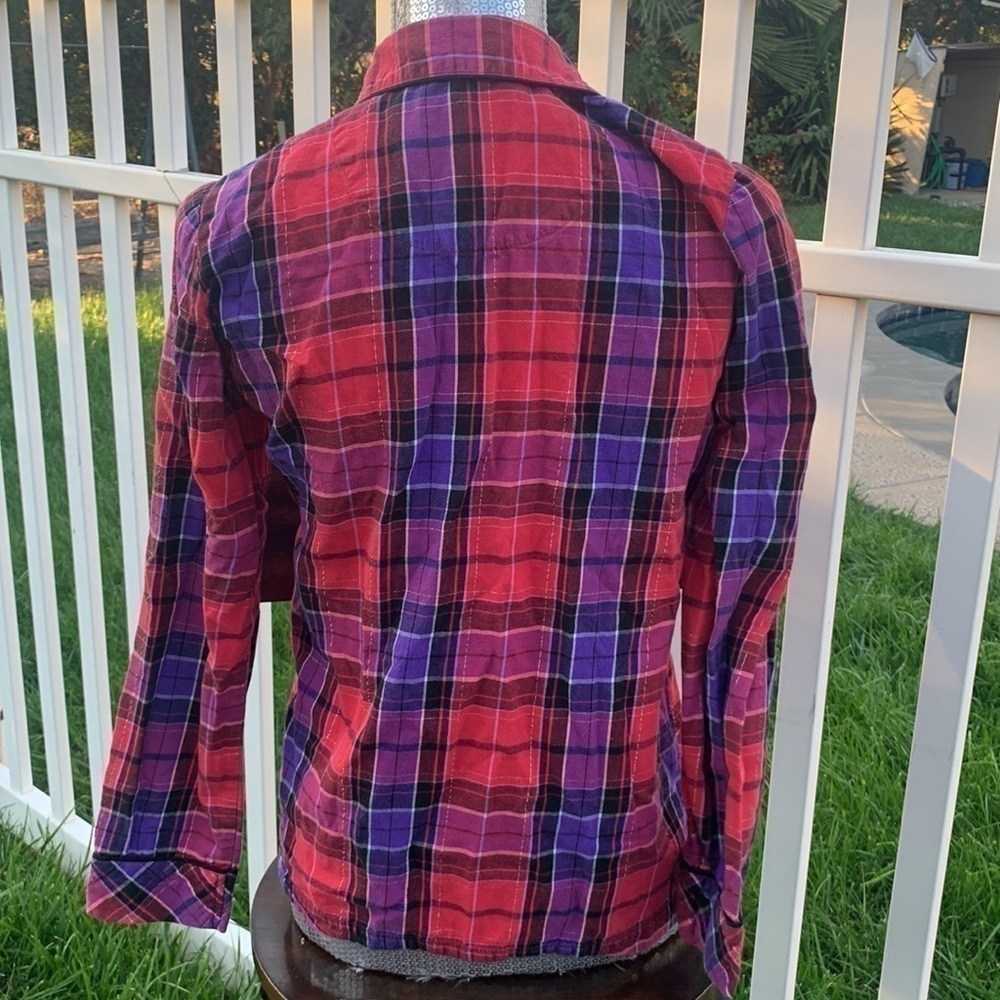 Victoria’s Secret Cozycore Coquette Sleepwear Lounge Plaid Pajama Top - Picture 9 of 11